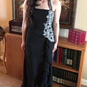 Black Evening Formal Pageant Prom Dress